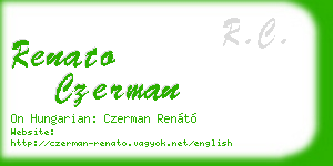 renato czerman business card